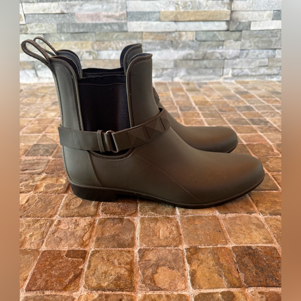 Natural soul rain boots / Stylish Green Ankle Boots - Picture 3 of 7
